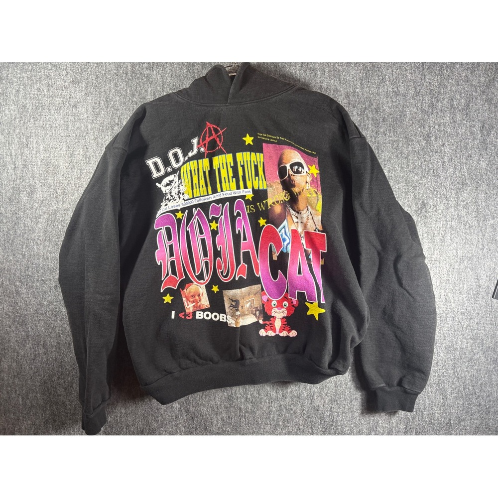 Doja Cat Scarlet Tour Graphic Hoodie Black Mens XL Pullover Sweatshirt Merch